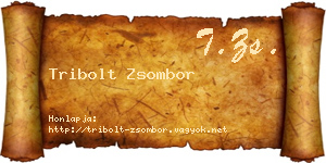 Tribolt Zsombor névjegykártya